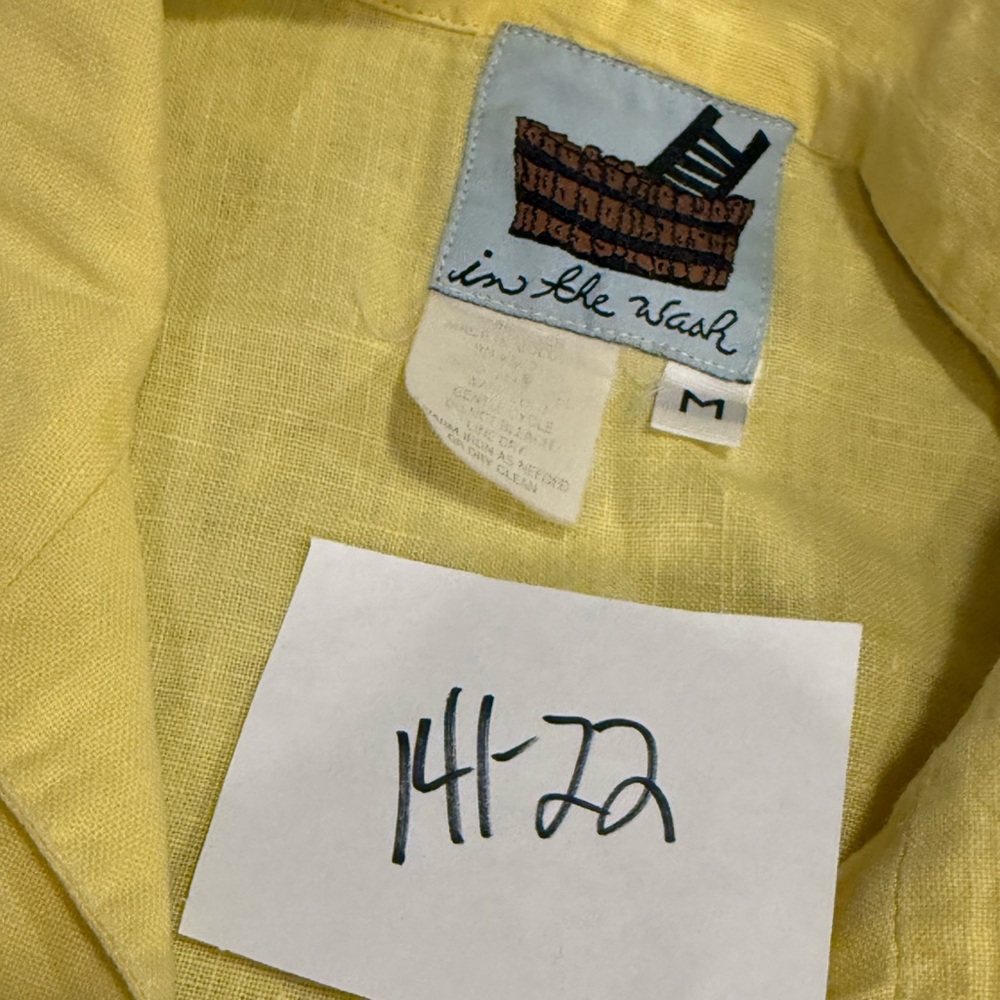 In The Wash yellow tunic top SZ M - Picture 10 of 11